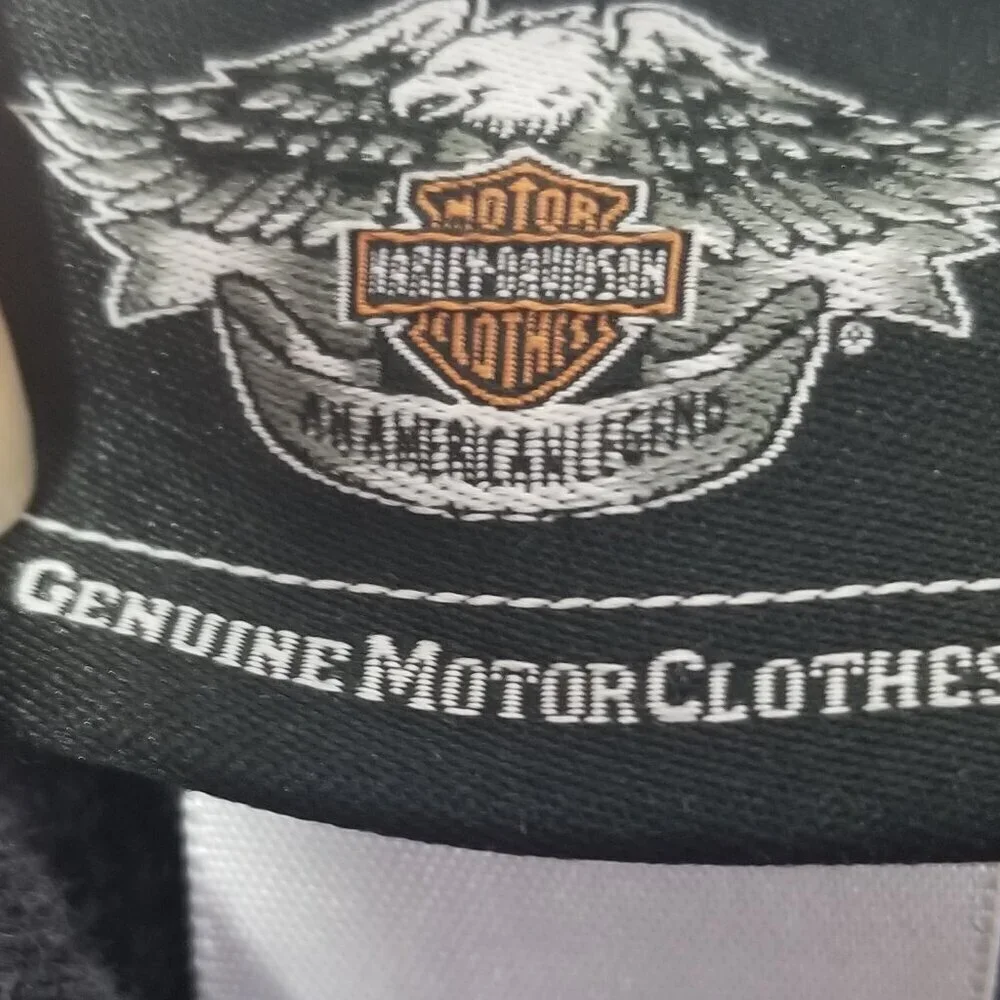 Harley Davidson Men's Raw Hem Black Biker Jeans Sz 42